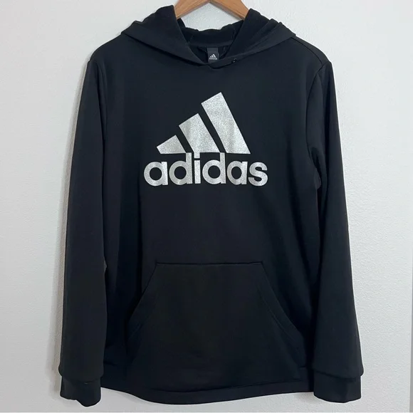 Adidas Glitter Logo Pullover Hoodie - Picture 1 of 6